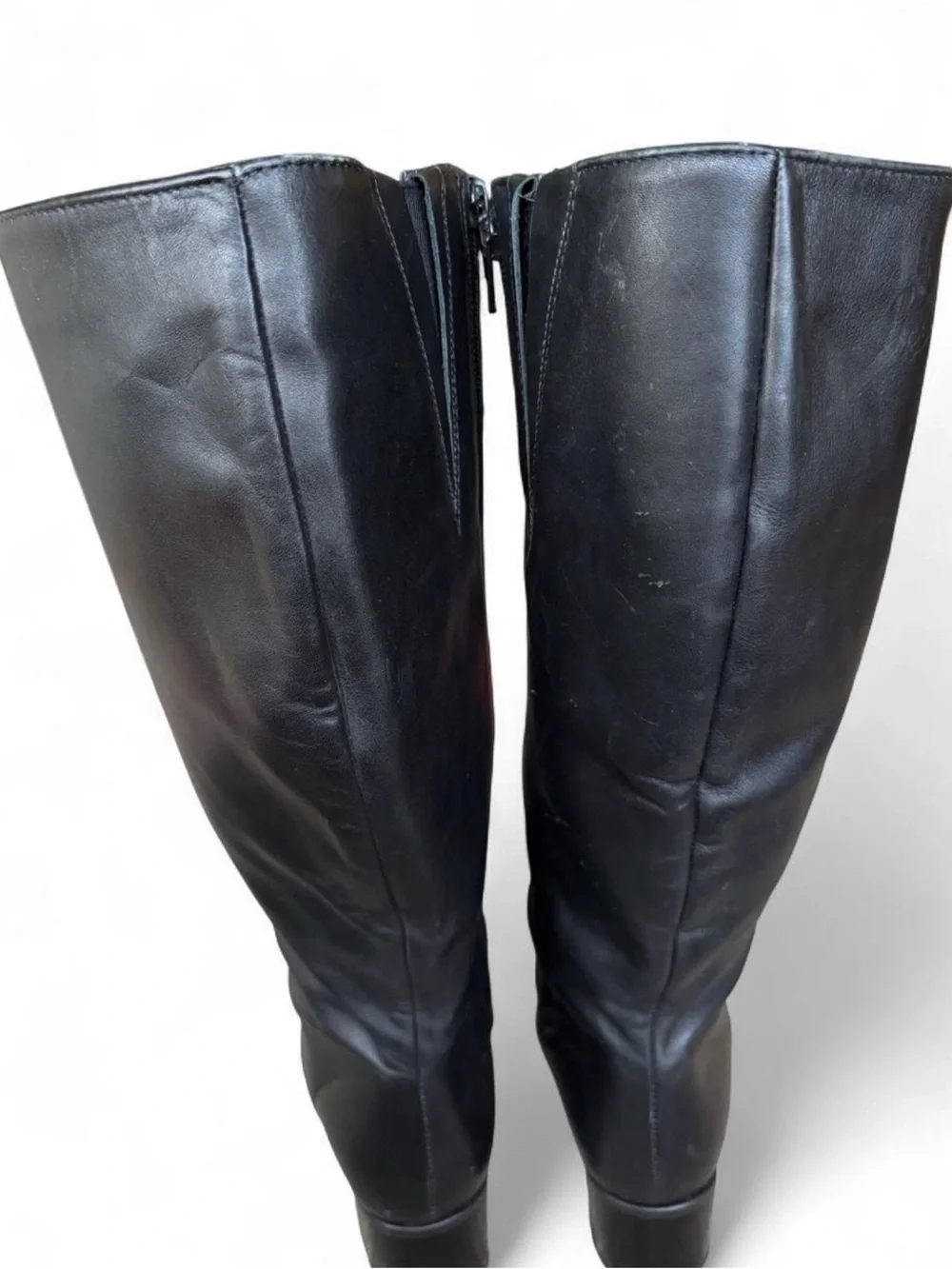 Vintage Regence Black Leather Knee High Boots Women’s Size 9 Made in Canada